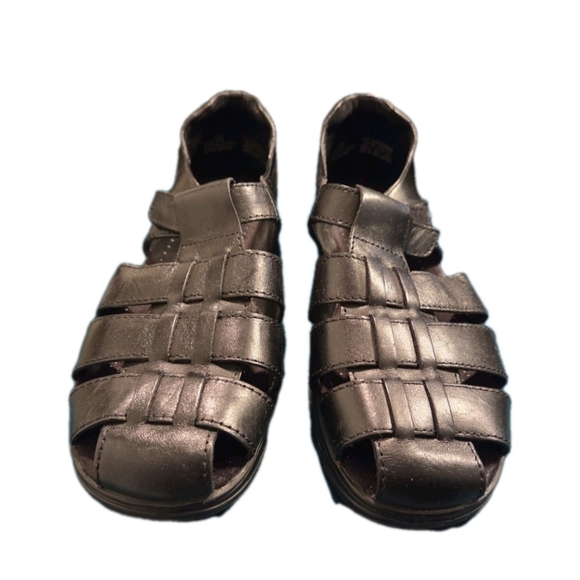 Cobbie Cuddlers ELSA II Black Leather Sandals Size 10 Women's Adjustable (EUC) - Picture 3 of 9